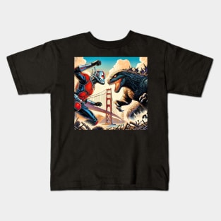 Godzilla vs Ant Man fan Art mashup Kids T-Shirt